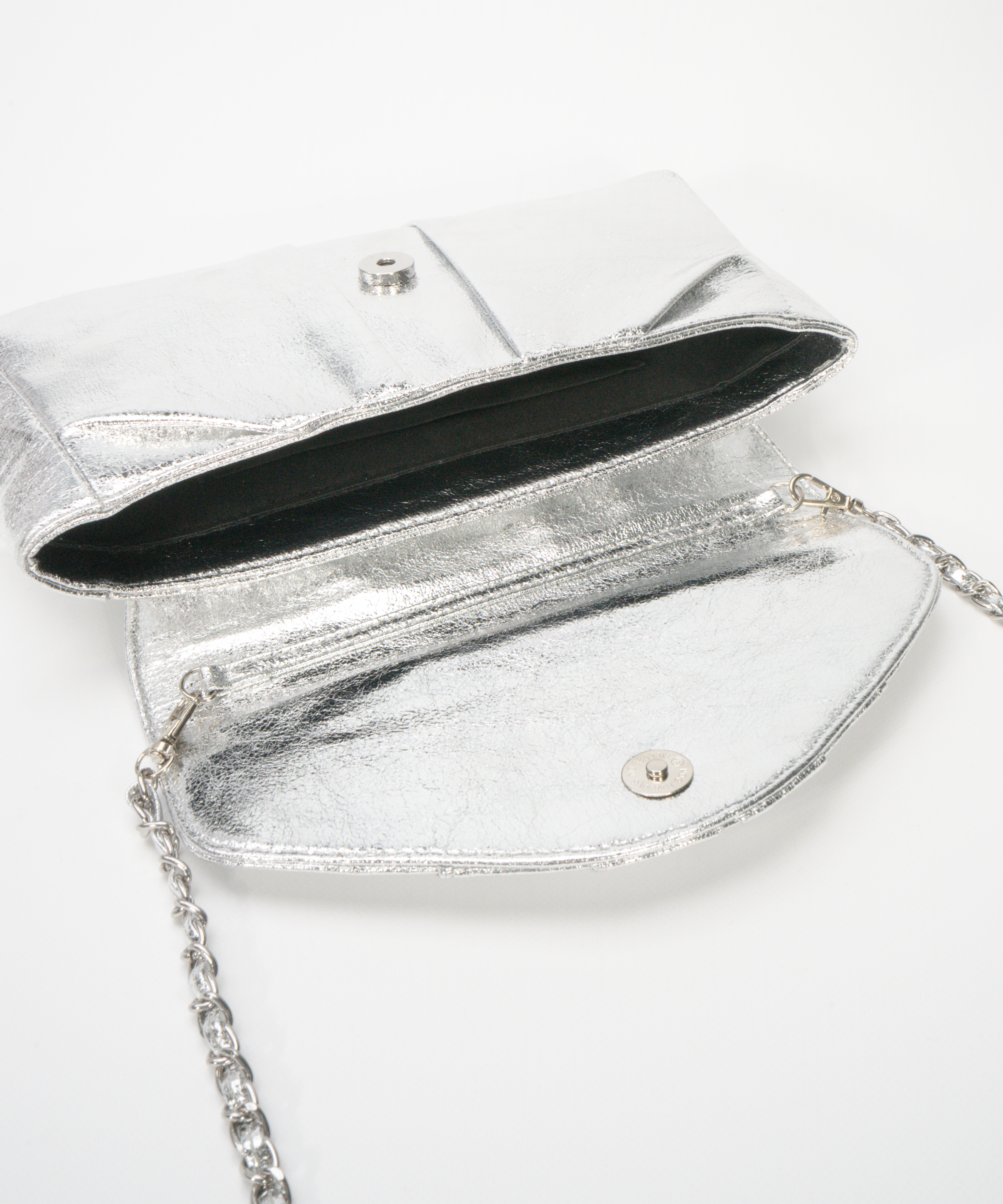 Bolso pliegues fiesta metalizado image number null